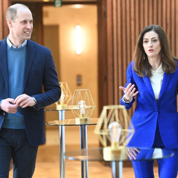 Le prince William, duc de Cambridge, visite le siège social rénové de la Bafta à Londres, le 27 janvier 2022. BAFTA lance un nouveau fonds de bourses de développement de carrière au nom de SAR le duc de Cambridge.