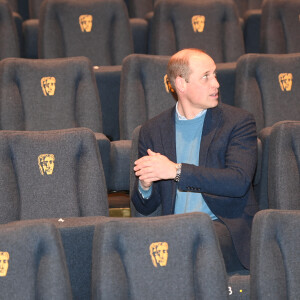 Le prince William, duc de Cambridge, visite le siège social rénové de la Bafta à Londres, le 27 janvier 2022. BAFTA lance un nouveau fonds de bourses de développement de carrière au nom de SAR le duc de Cambridge.