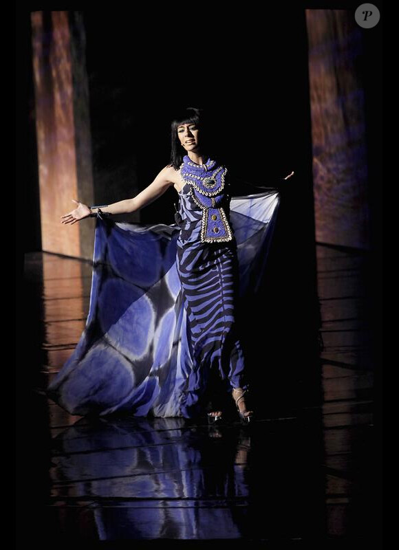 Cléopâtre, la dernière reine d'Egypte, se joue au Palais des Sports de Paris jusqu'au 30 janvier 2010. Sofia Essaïdi y tient le rôle principal.