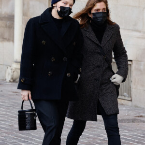 Léa Seydoux, guest - Arrivées aux obsèques (bénédiction) de Gaspard Ulliel en l'église Saint-Eustache à Paris. Le 27 janvier 2022 © Jacovides-Moreau / Bestimage  Arrivals at the funerals (benediction) of the french actor Gaspard Ulliel at Saint-Eustache's church in Paris. On January 27th 2022 