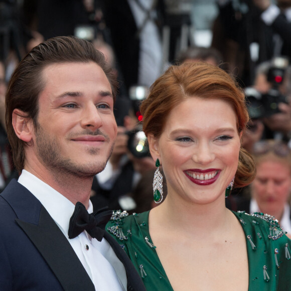 Gaspard Ulliel, Léa Seydoux - Montée des marches du film " Saint Laurent" lors du 67 ème Festival du film de Cannes – Cannes le 17 mai 2014.