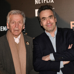 Costa-Gavras, Serge Bromberg - Vernissage de l'exposition Romy Schneider à La Cinémathèque à Paris, le 14 mars 2022. © Veeren/Bestimage