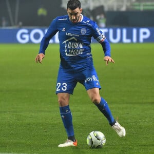 Adil Rami lors du match de football Ligue 1 Uber Eats opposant l'Espérance sportive Troyes Aube Champagne (ESTAC) à l'Olympique lyonnais (OL) au stade de l'Aube à Troyes, France, le 16 janvier 2021. Lyon a gagné 1-0. © Mao/Panoramic/Bestimage