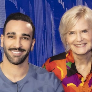 Exclusif - Adil Rami, Catherine Ceylac - Sur le plateau de l'émission Clique, présentée par M.Achour. © Jack Tribeca / Bestimage