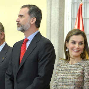 Le roi Juan Carlos et la reine Sofia d'Espagne, le roi Felipe VI et la reine Letizia d'Espagne - Remise des "National Sports Awards" à Madrid, le 23 janvier 2017. 