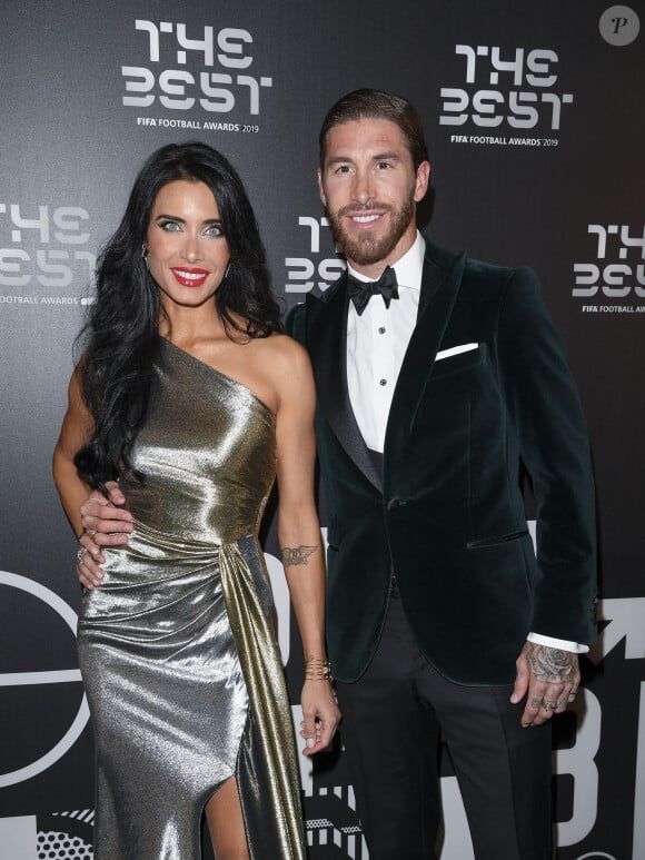 Pilar Rubio et son mari Sergio Ramos - Les célébrités arrivent à la cérémonie des Trophées Fifa "The Best" 2019 à la Scala à Milan, Italie le 23 septembre 2019. © Pierre Perusseau/Bestimage