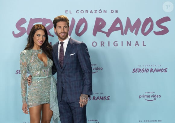 Sergio Ramos avec sa compagne Pilar Rubio - Première du documentaire "Le coeur de Sergio Ramos" à Madrid le 10 septembre 2019