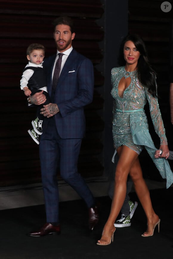 Sergio Ramos avec sa compagne Pilar Rubio avec leur fils - Première du documentaire "Le coeur de Sergio Ramos" à Madrid le 10 septembre 2019.