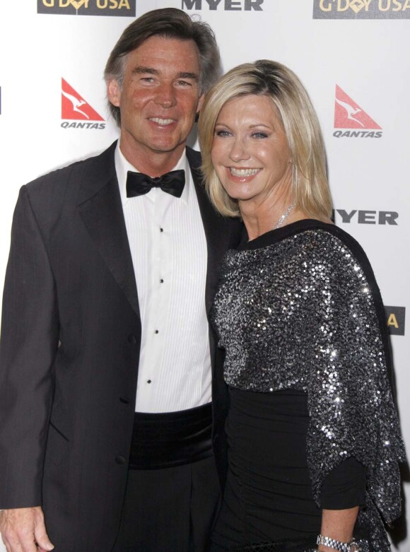 Olivia Newton-John et son mari John Easterling au G'Day Usa 2010, à Los Angeles, le 16 janvier 2010 !