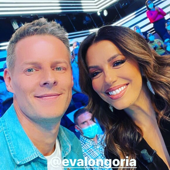 Matthieu Delormeau et Eva Longoria sur Instagram. Le 30 octobre 2021.