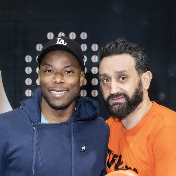 Exclusif - Sylvain Wiltord, Cyril Hanouna - Soirée de matchs d'exhibition de Padel au club "Casa Padel" à Saint-Denis le 17 mars 2022. © Jack Tribeca/Bestimage 