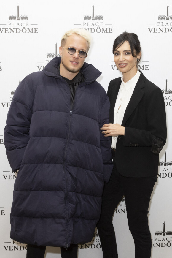 Exclusif - Guillaume Genton, Géraldine Maillet - Présentation à l'Hotel Ritz, de la collection de Joaillerie de la marque Place Vendôme, dessinée par G.Maillet à Paris le 9 mars 2022. © Jack Tribeca / Bestimage 