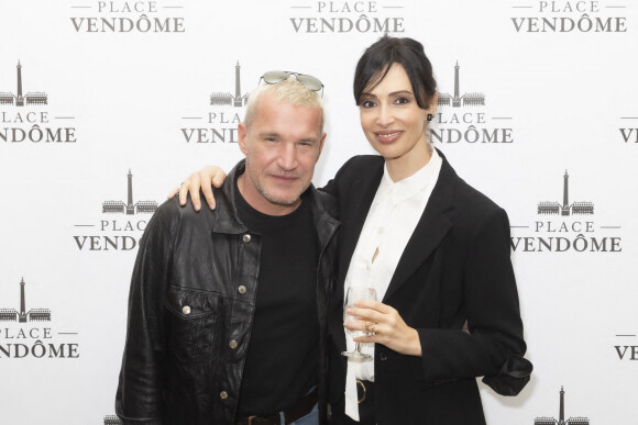 Exclusif - Benjamin Castaldi, Géraldine Maillet - Présentation à l'Hotel Ritz, de la collection de Joaillerie de la marque Place Vendôme, dessinée par G.Maillet à Paris le 9 mars 2022. © Jack Tribeca / Bestimage 