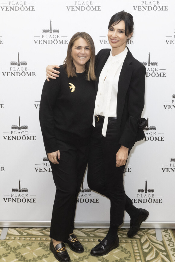 Exclusif - Valérie Bénaïm, Géraldine Maillet - Présentation à l'Hotel Ritz, de la collection de Joaillerie de la marque Place Vendôme, dessinée par G.Maillet à Paris le 9 mars 2022. © Jack Tribeca / Bestimage 