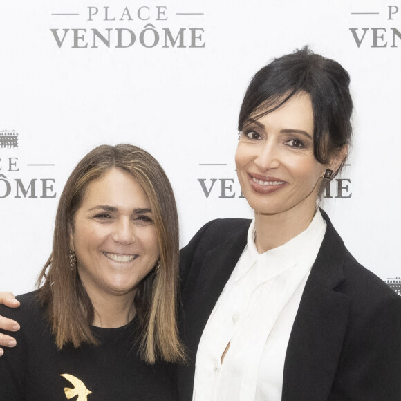 Exclusif - Valérie Bénaïm, Géraldine Maillet - Présentation à l'Hotel Ritz, de la collection de Joaillerie de la marque Place Vendôme, dessinée par G.Maillet à Paris le 9 mars 2022. © Jack Tribeca / Bestimage 
