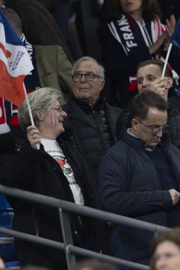 Daniel Hechter assiste à la rencontre de rugby opposant la France à l'Angleterre, au stade de France, dans le cadre du Tournoi des Six Nations. Saint-Denis, le 19 mars 2022. © Cyril Moreau/Bestimage