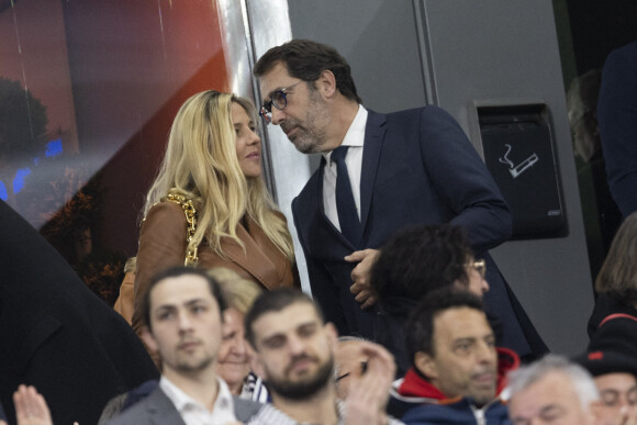 Christophe Castaner, président du groupe LREM à l'Assemblée nationale, assiste à la rencontre de rugby opposant la France à l'Angleterre, au stade de France, dans le cadre du Tournoi des Six Nations. Saint-Denis, le 19 mars 2022. © Cyril Moreau/Bestimage