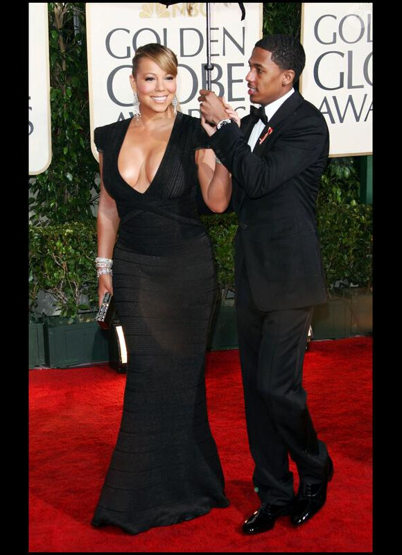 Mariah Carey et son mari Nick Cannon lors des Golden Globe 2010, le 17 janvier dernier au Beverly Hilton de Los Angeles