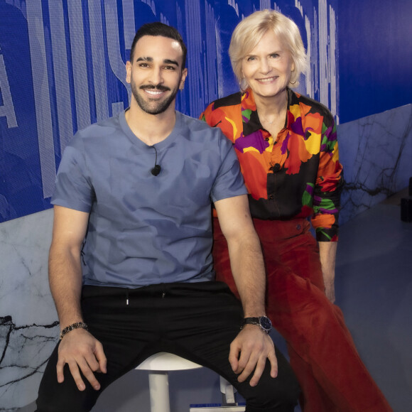 Exclusif - Adil Rami, Catherine Ceylac - Sur le plateau de l'émission Clique, présentée par M.Achour. © Jack Tribeca / Bestimage