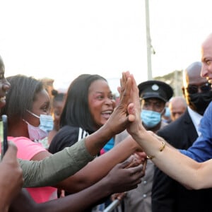 Le prince William et Kate Middleton visitent Trench Town, le berceau du reggae à Kingston, en Jamaïque. Le 22 mars 2022.