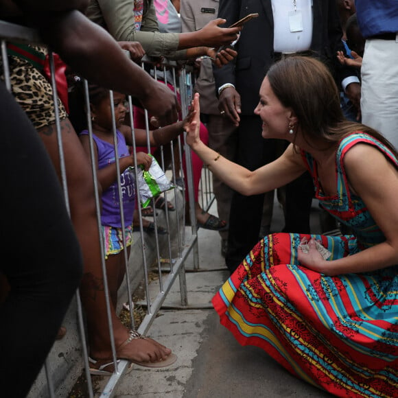 Le prince William et Kate Middleton visitent Trench Town, le berceau du reggae à Kingston, en Jamaïque. Le 22 mars 2022.