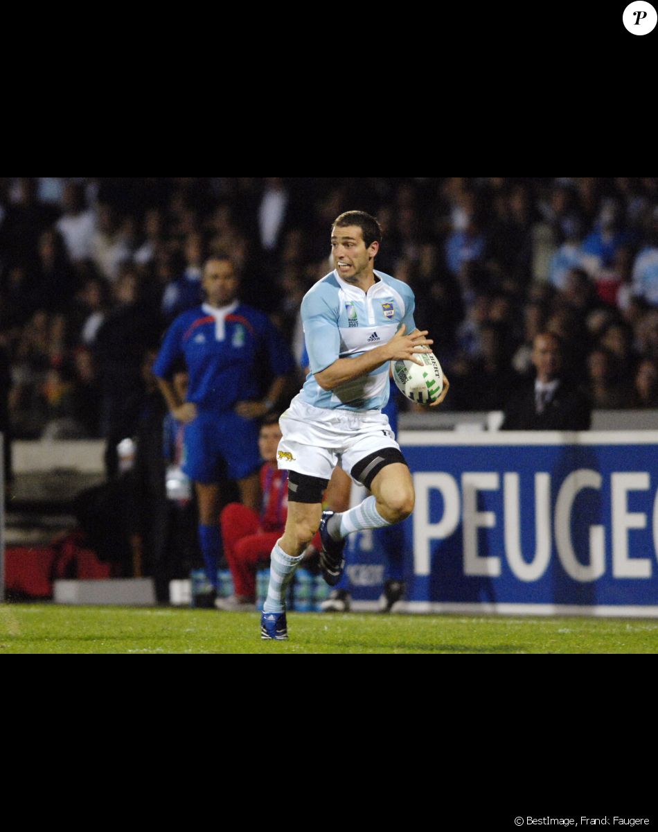 Archive - Federico Martin Aramburu lors de la coupe du monde de rugby opposant l'argentine à la Géorgie à Lyon, France, le 11 septembre 2007. © Franck Faugere/Panoramic/Bestimage
