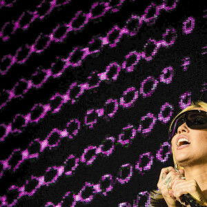 Miley Cyrus en concert lors du festival Lollapalooza en Argentine, le 19 mars 2022.