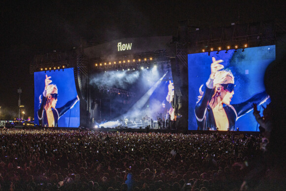 Miley Cyrus en concert lors du festival Lollapalooza en Argentine, le 19 mars 2022. 