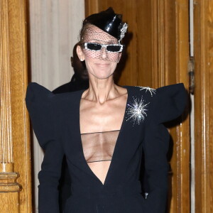 Céline Dion en route pour les Folies Bergère à Paris le 25 janvier 2019. 