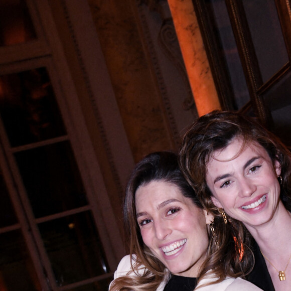 Exclusif - Laury Thilleman (Miss France 2011) et Philippine Darblay assistent au dîner des "Femmes Culottées" Etam au Musée de la Monnaie à Paris le 22 mars 2022. © Rachid Bellak/Bestimage