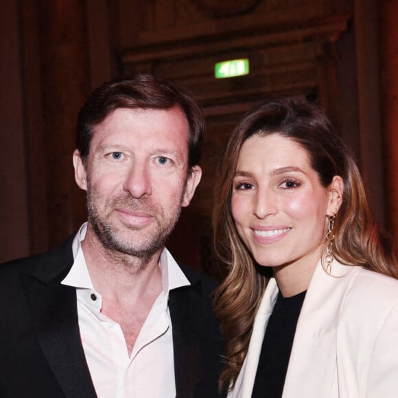 Exclusif - Dominique Busso (du magazine Forbes France) et Laury Thilleman assistent au dîner des "Femmes Culottées" Etam au Musée de la Monnaie à Paris le 22 mars 2022. © Rachid Bellak/Bestimage