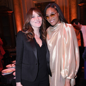 Exclusif - Carla Bruni et Cindy Bruna assistent au dîner des "Femmes Culottées" Etam au Musée de la Monnaie à Paris le 22 mars 2022. © Rachid Bellak/Bestimage