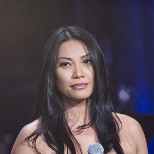 Anggun - Enregistrement de l'émission "Les stars chantent pour le Sidaction - 40 ans de chansons de Céline Dion" au Palais des Sports à Paris. Le 16 mars 2022 © Cyril Moreau-Coadic Guirec / Bestimage