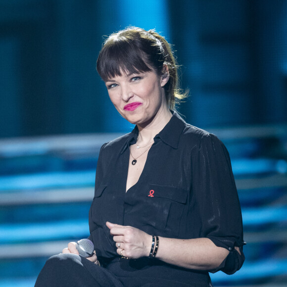 Natasha St Pier - Enregistrement de l'émission "Les stars chantent pour le Sidaction - 40 ans de chansons de Céline Dion" au Palais des Sports à Paris. Le 16 mars 2022 © Cyril Moreau-Coadic Guirec / Bestimage