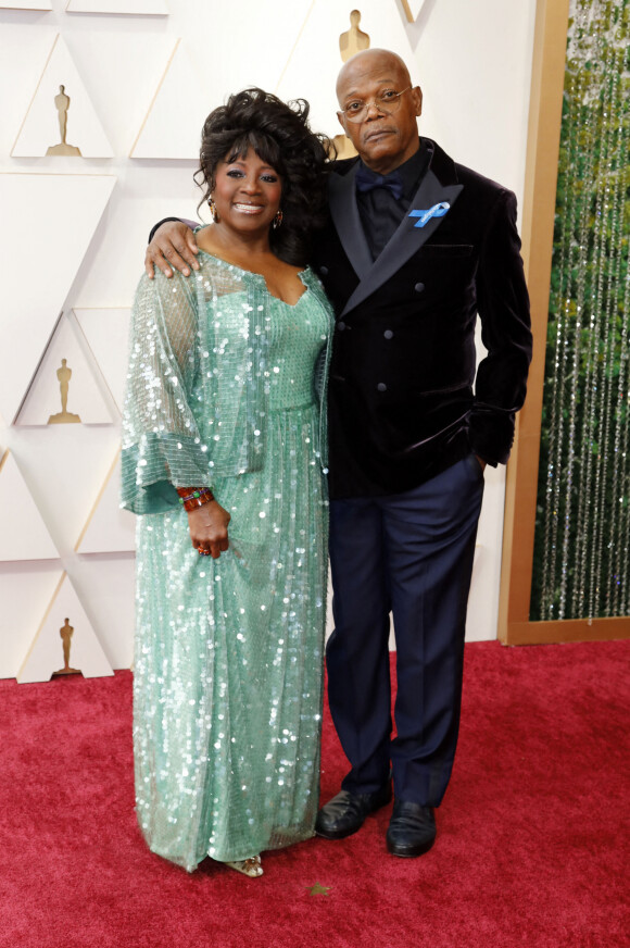 Samuel L. Jackson et son épouse Latanya Richardson - 94e édition de la cérémonie des Oscars à Los Angeles, le 27 mars 2022. © Future-Image via Zuma Press/Bestimage