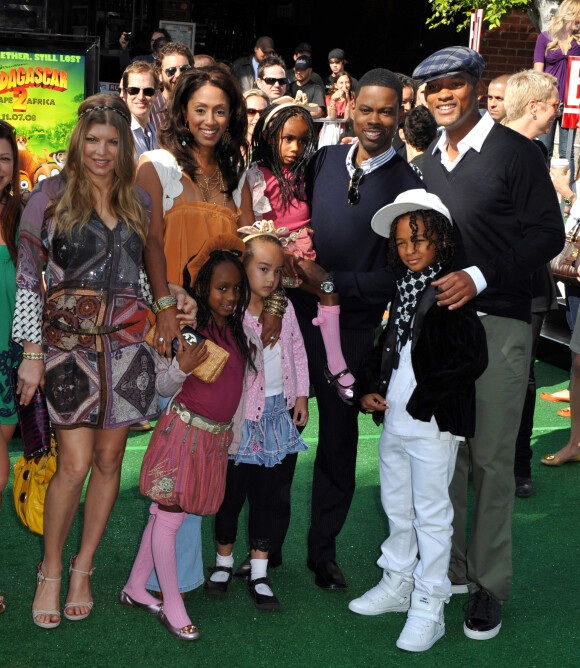Chris Rock, Will Smith et Fergie en famille lors de la première de Madagascar 2 à Los Angeles le 26 octobre 2008