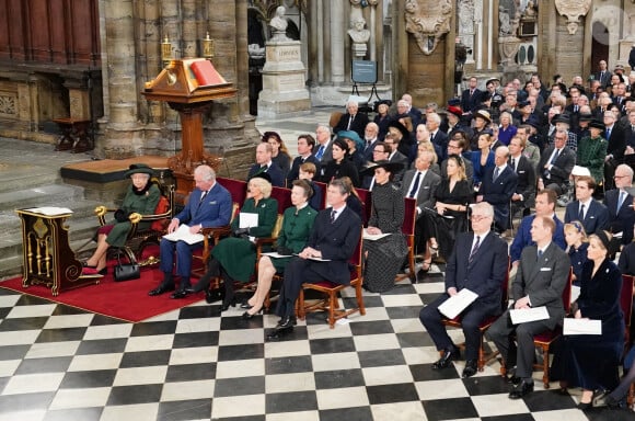 Service d'action de grâce en hommage au prince Philip, duc d'Edimbourg, à l'abbaye de Westminster à Londres, le 29 mars 2022.