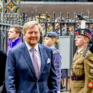 La princesse Beatrix des Pays-Bas, La reine Maxima et Le roi Willem-Alexander des Pays-Bas - Service d'action de grâce en hommage au prince Philip, duc d'Edimbourg, à l'abbaye de Westminster à Londres, le 29 mars 2022.