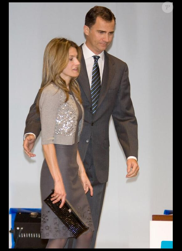 Letizia d'Espagne et le Prince Felipe à Madrid, le 19 janvier 2010