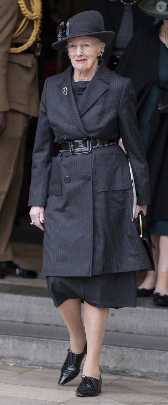 La reine Margrethe II de Danemark - Service d'action de grâce en hommage au prince Philip, duc d'Edimbourg, à l'abbaye de Westminster à Londres, le 29 mars 2022. Le prince Philip, duc d'Edimbourg, est décédé le 9 avril 2021.