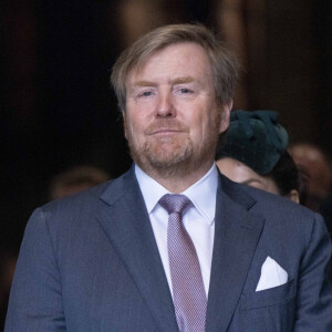 Le roi Willem-Alexander et la reine Maxima des Pays-Bas - Service d'action de grâce en hommage au prince Philip, duc d'Edimbourg, à l'abbaye de Westminster à Londres, le 29 mars 2022. Le prince Philip, duc d'Edimbourg, est décédé le 9 avril 2021.