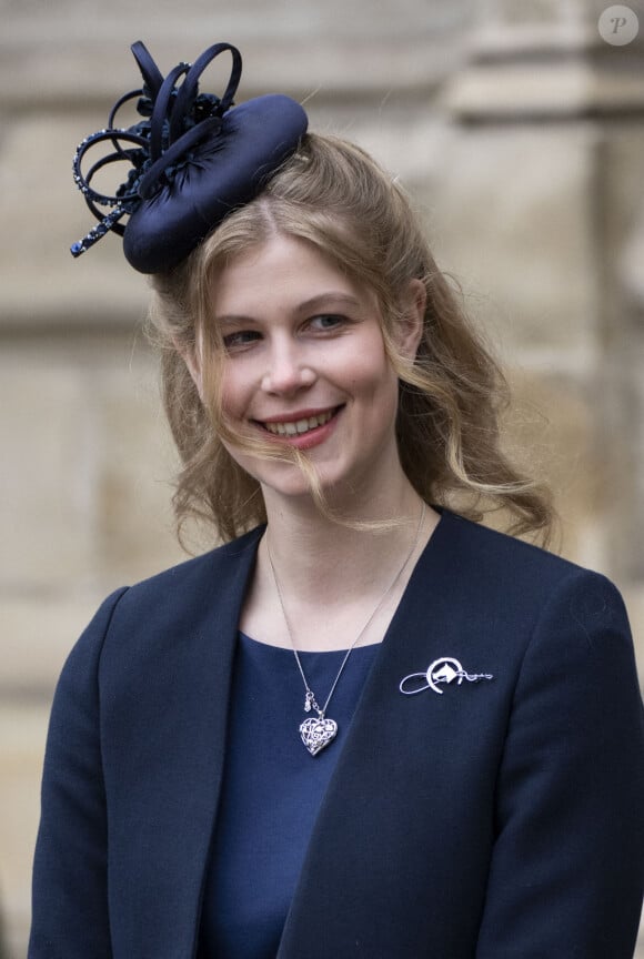 Louise Mountbatten-Windsor (Lady Louise Windsor) - Service d'action de grâce en hommage au prince Philip, duc d'Edimbourg, à l'abbaye de Westminster à Londres, le 29 mars 2022. Le prince Philip, duc d'Edimbourg, est décédé le 9 avril 2021.