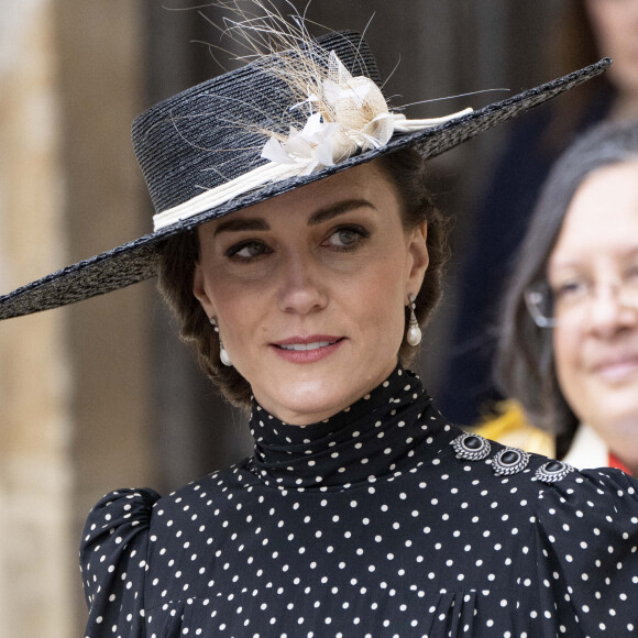 Catherine (Kate) Middleton, duchesse de Cambridge, - Service d'action de grâce en hommage au prince Philip, duc d'Edimbourg, à l'abbaye de Westminster à Londres, le 29 mars 2022. Le prince Philip, duc d'Edimbourg, est décédé le 9 avril 2021.