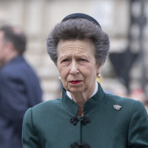 La princesse Anne - Service d'action de grâce en hommage au prince Philip, duc d'Edimbourg, à l'abbaye de Westminster à Londres, le 29 mars 2022. Le prince Philip, duc d'Edimbourg, est décédé le 9 avril 2021.