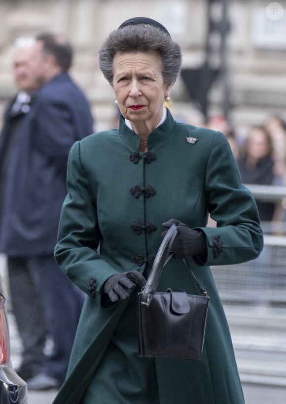 La princesse Anne - Service d'action de grâce en hommage au prince Philip, duc d'Edimbourg, à l'abbaye de Westminster à Londres, le 29 mars 2022. Le prince Philip, duc d'Edimbourg, est décédé le 9 avril 2021.