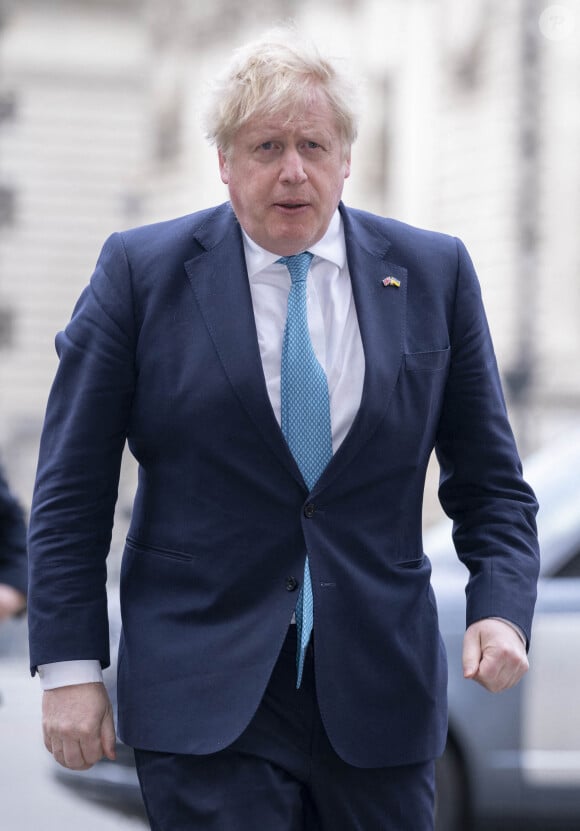 Le Premier ministre britannique, Boris Johnson - Service d'action de grâce en hommage au prince Philip, duc d'Edimbourg, à l'abbaye de Westminster à Londres, le 29 mars 2022. Le prince Philip, duc d'Edimbourg, est décédé le 9 avril 2021.