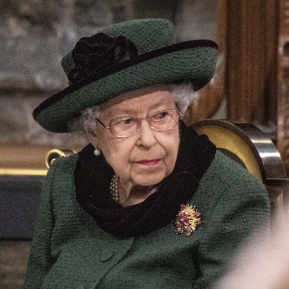 La reine Elisabeth II d'Angleterre - Service d'action de grâce en hommage au prince Philip, duc d'Edimbourg, à l'abbaye de Westminster à Londres, le 29 mars 2022. Le prince Philip, duc d'Edimbourg, est décédé Le 9 avril 2021.