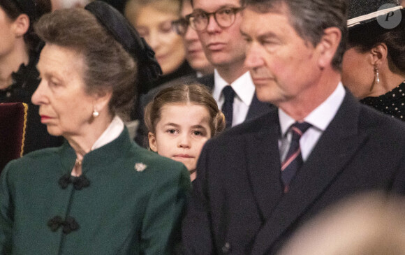 La princesse Charlotte de Cambridge - Service d'action de grâce en hommage au prince Philip, duc d'Edimbourg, à l'abbaye de Westminster à Londres, le 29 mars 2022. Le prince Philip, duc d'Edimbourg, est décédé Le 9 avril 2021.