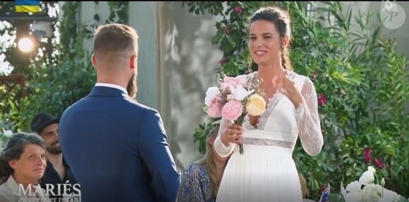 Mariage d'Axel et Caroline dans "Mariés au premier regard 2022", le 28 mars, sur M6