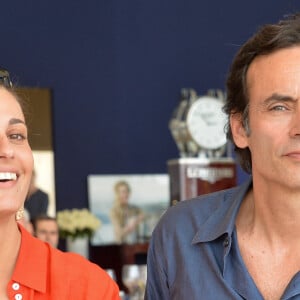 Exclusif - Anthony Delon et la comédienne Sveva Alviti lors du Longines Paris Eiffel Jumping au Champ de Mars à Paris, le 7 juillet 2019. © Veeren Ramsamy/Bestimage